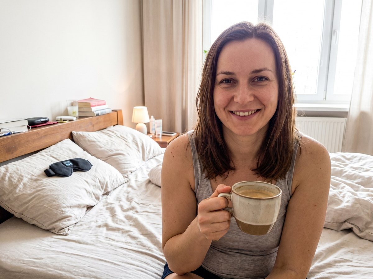 Wyspana kobieta rano