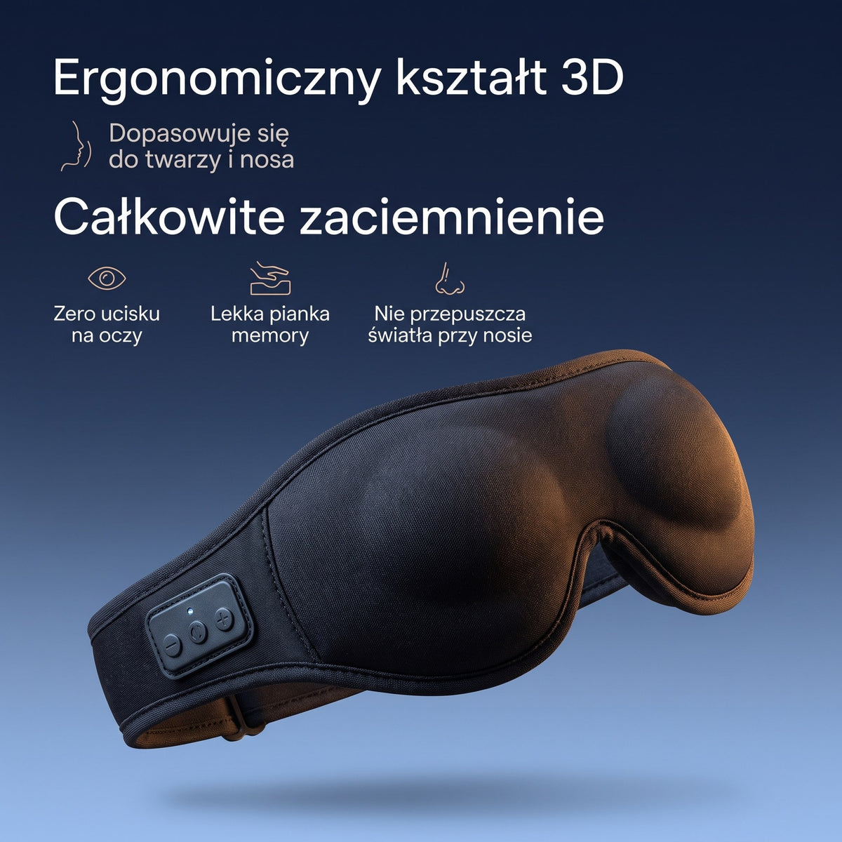 Maska do spania z glosnikami Bluetooth SOUND