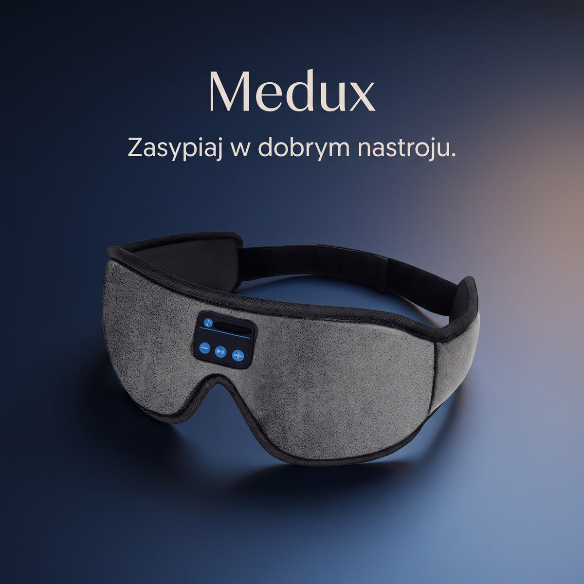 Maska do spania z glosnikami Bluetooth SOUND - szara